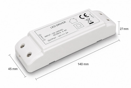 Elektronischer LED Trafo 1 -> 36Watt für LED Lampen oder Stripes - stabilisierte Spannung.