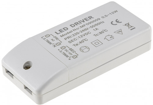 Elektronischer LED Transformator 0,5 -> 12 Watt für LED Lampen oder Stripes