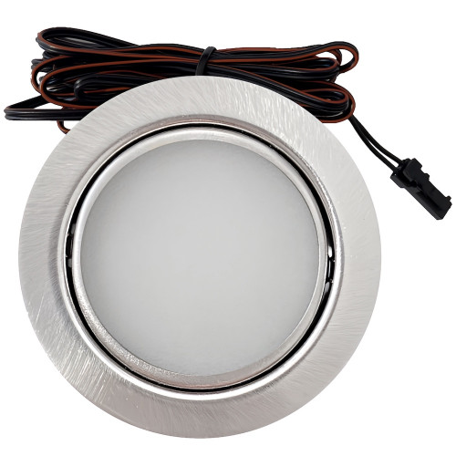 Flache LED Möbel Einbauleuchte Milena 12Volt - 3Watt - 190Lumen - Milchglas