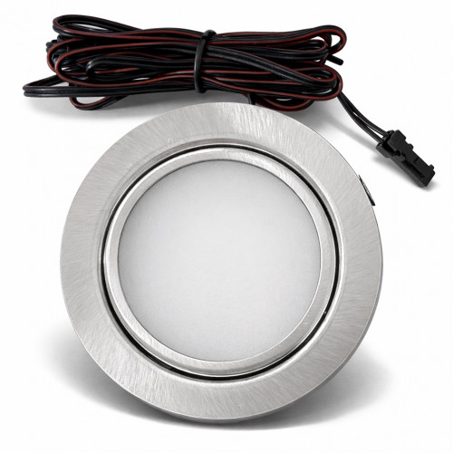 Flache LED Möbel Einbauleuchte Milena 12Volt - 3Watt - 190Lumen - Milchglas