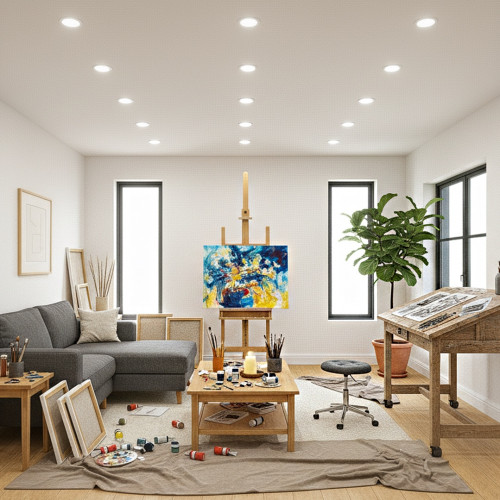 Flacher MCOB LED Einbaustrahler Tom | 230V | 5W | ET=30mm