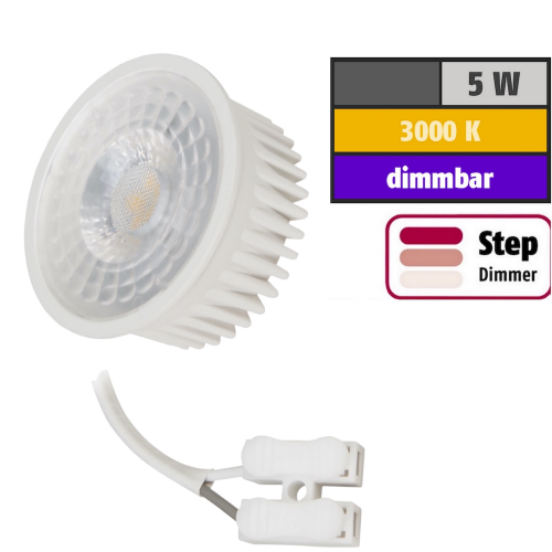 Flacher MCOB LED Einbaustrahler Tom | 230V | 5W | STEP DIMMBAR | ET=30mm
