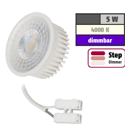 Flacher MCOB LED Einbaustrahler Tom | 230V | 5W | STEP DIMMBAR | ET=30mm