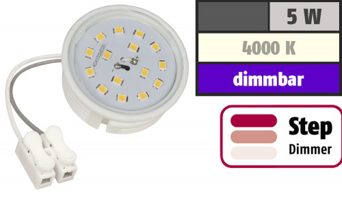Flacher SMD LED Einbaustrahler Dario | 220Volt | 5Watt | STEP DIMMBAR | ET=32mm