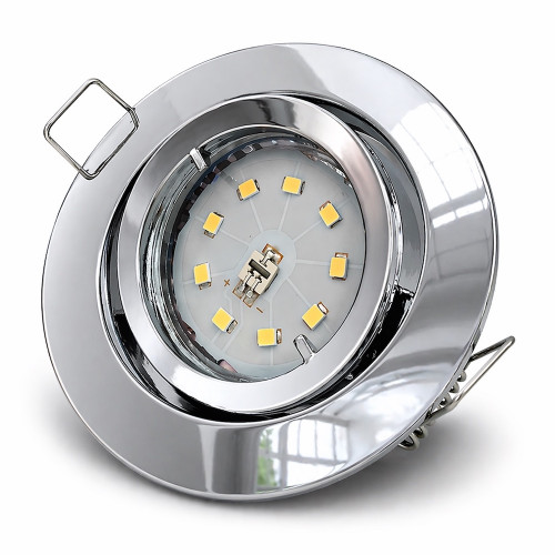 Flacher SMD LED Einbaustrahler Timo / 220Volt / 5Watt / 100% DIMMBAR / ET=32mm
