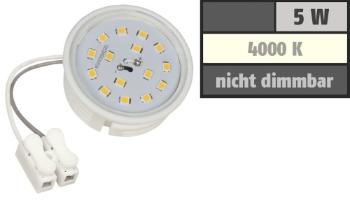 Flacher SMD LED Einbaustrahler Timo / 220Volt / 5Watt LED Lampenmodul / ET=32mm