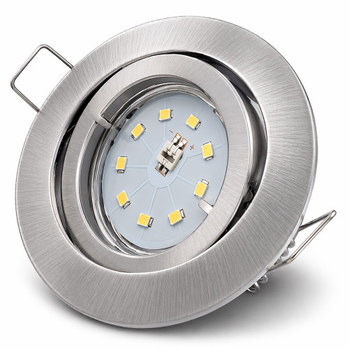 Flacher SMD LED Einbaustrahler Timo / 220Volt / 7Watt LED Lampenmodul / ET=32mm