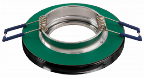 Glas Decken Einbauleuchte Crystal R90 / 230V / Starr / Ø=90mm / für 50mm Leuchtmittel / Schwarz