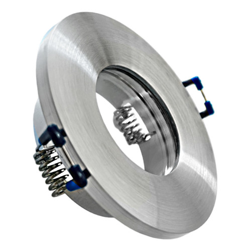 IP44 Einbaurahmen, Aluminium, Rund, Schutzglas, Schraubanschluss