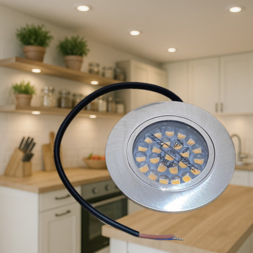 IP44 LED Möbel Einbauleuchte Ella 230V ultra flach 1 x 4W 56-60mm Lochausschnitt