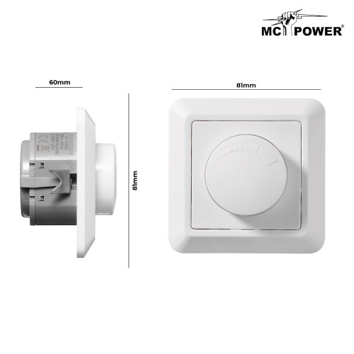 LED-Dimmer für elektronische Trafos McPower Cup 250V/300W, UP, Memory-Funktion