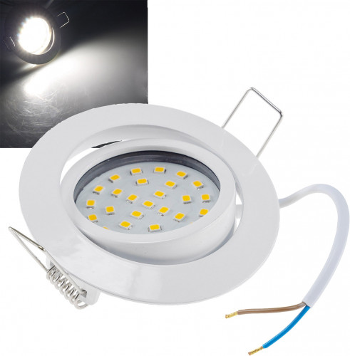 LED-Einbauleuchte „Flatty“ schwenkbar – 5W, 230V, flach (32 mm)