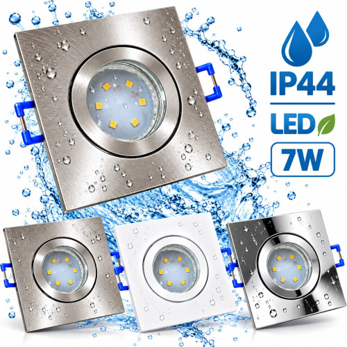 LED Einbaustrahler Marin / 230V / 7W / Loch = 60 - 68mm / ET = 32mm / IP44
