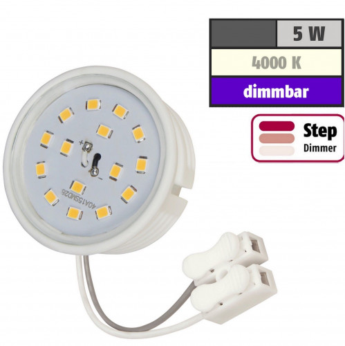 LED Einbaustrahler Marina / 230V / 5W / STEP DIMMBAR / ET = 32mm / IP44