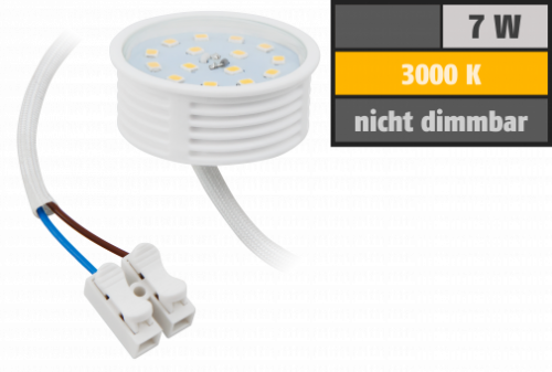 LED Einbaustrahler Marina / 230V / 7W / Loch = 60 - 68mm / ET = 32mm / IP44