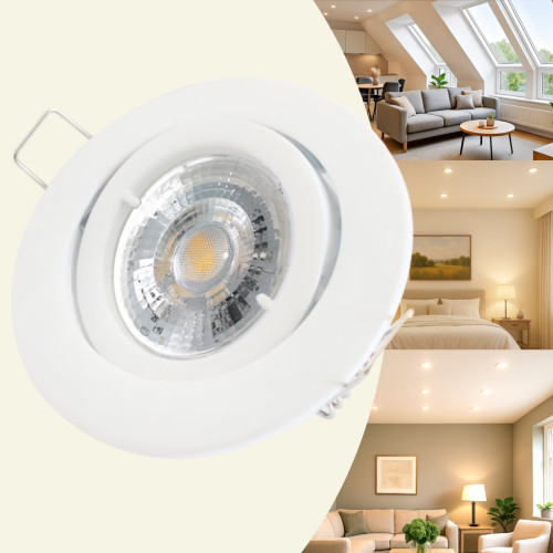 LED Einbaustrahler Timo / 230V / 3W / 250Lumen / Schwenkbar / Bajonettverschluss