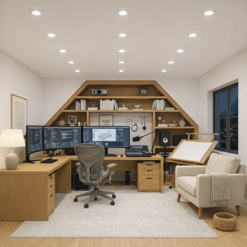 LED Einbaustrahler Tom / 230V / 7Watt / 550Lumen / Silber