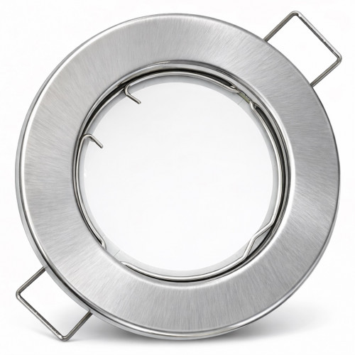 LED Einbaustrahler Tom | Flach | 230V | 5W | ET-28mm | Silber | Milchglas