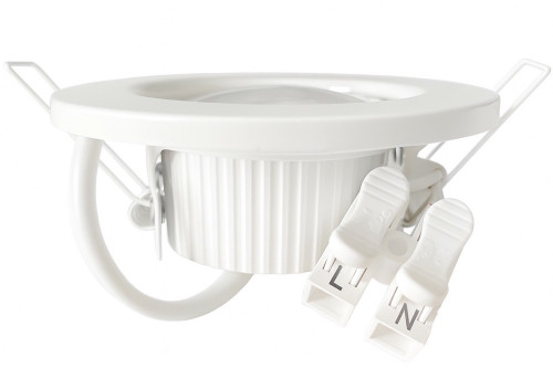 LED Einbaustrahler Tom | Flach | 230V | 5W | ET-28mm | Weiss | Starr | Milchglas