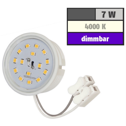 LED Einbaustrahler Tom | Flach | 230V | 7W | ET-28mm | Weiss | DIMMBAR