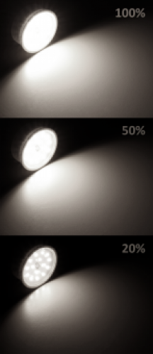 LED Einbaustrahler Tom | Flach | 230V | 7W | ET-30mm | Weiss | STEP DIMMBAR