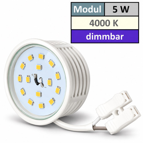 LED-Modul, 5Watt, 400 Lumen, 230Volt, 100% dimmbar, Neutralweiss, 4000Kelvin