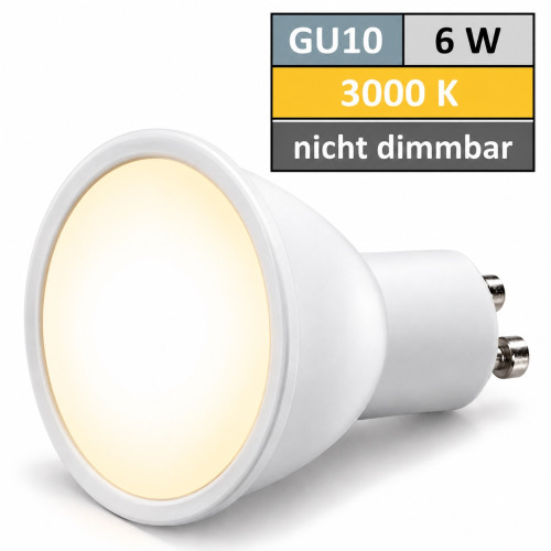 LED-STRAHLER GU10, 6W, 490LM, 3000K, WARMWEISS