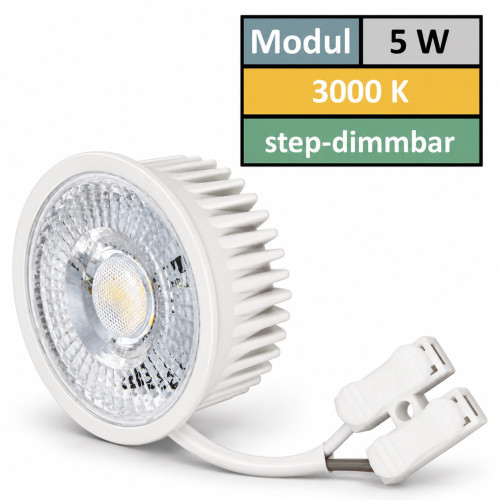 MCOB LED Modul, 5Watt, 400 Lumen, 230Volt, Step dimmbar, Warmweiß, 3000Kelvin