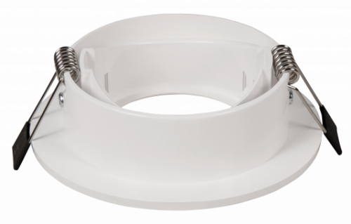 Schwenkbarer LED Einbaurahmen Ø90 mm – flach & weiß