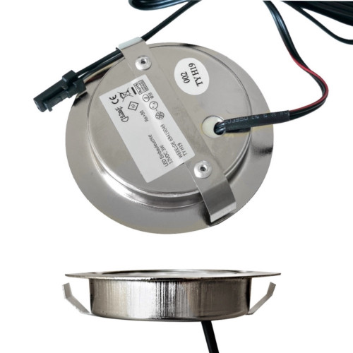 Sets Flache LED Möbel Einbauleuchte Lina 12Volt - 3Watt - 200Lumen - mit Transformator