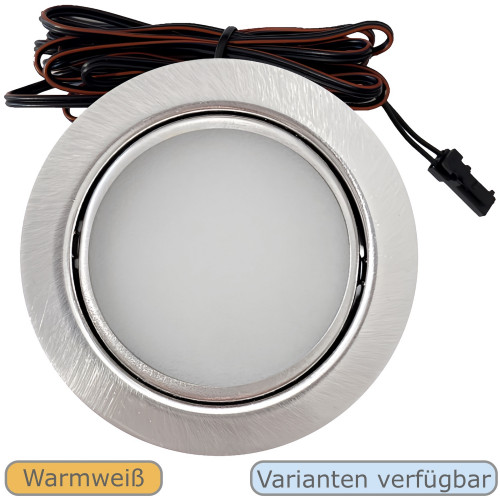 Sets Flache LED Möbel Einbauleuchte Milena 12Volt - 3Watt - 190Lumen - mit Transformator