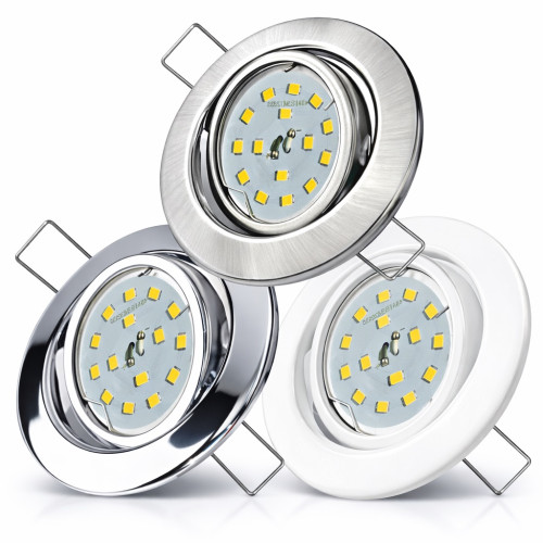 SMD LED Einbaustrahler Tomas / 230V / 7Watt / Schwenkbar / Rostfrei