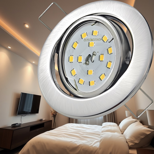 SMD LED Einbaustrahler Tomas / 230V / 7Watt / Schwenkbar / Rostfrei