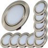 10 Stück - Flache LED Möbel Einbauleuchte Milena 12V - 3W - Mit 2 x LED Trafo und Verteiler