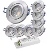 12Volt Bad Einbaustrahler Marina / IP44 / 3W / MCOB LED / Rund / inklusive LED Trafo