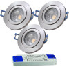 3er Set = 12Volt Bad Einbaustrahler Marina | IP44 | 5W | MCOB LED | inklusive LED Trafo 20Watt