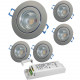 5er Set = 12Volt Bad Einbaustrahler Marina | IP44 | 5W | MCOB LED | inklusive LED Trafo 30Watt