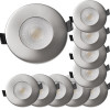 10er Set LED-Einbauleuchte IP65 – 4,9W, 500 Lumen | Ideal für Bad & Feuchträume