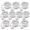 10er Set MCOB LED-Modul, 5Watt, 400 Lumen, 230Volt, 50 x 25mm, Warmweiss 3000Kelvin