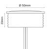 10er Set MCOB LED-Modul, 5Watt, 400 Lumen, 230Volt, 50 x 25mm, Warmweiss 3000Kelvin