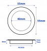 10er Set SMD Bodeneinbauspots 12Volt + 2 x LED Rundtrafo. Für Laminat, Parkett, Fliesen usw. Begehbar - IP67. Abwaschbar.