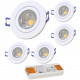 5er Set = 12Volt Bad Einbaustrahler Marina | IP44 | 3W | MCOB LED | inklusive LED Trafo 20Watt