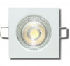 MCOB LED Einbaustrahler Tom / 230V / 7Watt / Eckig / Silber / Weiss
