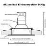 IP44 | SMD LED Einbauleuchten Marin | 5Watt | 230Volt | Quadratisch