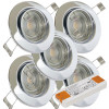 12Volt MCOB LED Einbaustrahler Tomas | 5Watt | Gu5.3 Sockel | MR16 Fassung | Mit LED Trafo