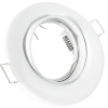 Einbaurahmen GU10 230V Weiß – schwenkbar, Ø68–75mm, für LED/Halogen Ø50mm, ohne Leuchtmittel