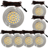7 Stück Flache LED Möbel Einbaustrahler Mira - 12V - 2,4W - Loch 58 - 60mm