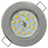 LED Einbaustrahler Tom | Flach | 230V | 7W | ET-30mm | Silber gebürstet