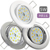 12Volt LED Einbaustrahler Tomas | 5Watt | Gu5.3 Sockel | MR16 Fassung | Mit LED Transformator