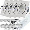 12V LED Einbaustrahler Set Marin IP44 4er Set 3W GU5.3 MR16 120cm AMP Kabel inkl. Trafo